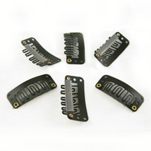 40pcs 32mm Brown Clips for Hair Extensions / Wig / Weft