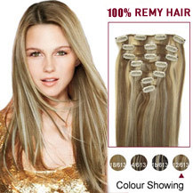 26 inches #12/613 10PCS Straight Clip In Brazilian Remy Hair Extensions