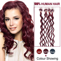 16 inches Bug 100S Curly Micro Loop Human Hair Extensions