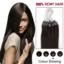 16" Dark Brown (#2) 100S Micro Loop Human Hair Extensions