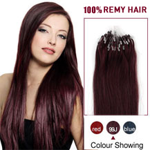 16 inches 99J 100S Micro Loop Human Hair Extensions