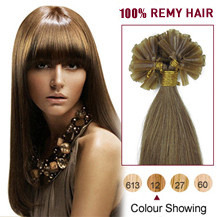 30 inches Golden Brown (#12) 100S Nail Tip Human Hair Extensions