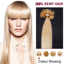 22" Bleach Blonde (#613) 50S Nail Tip Human Hair Extensions