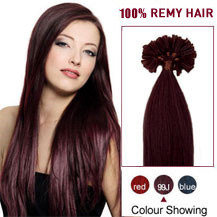 30 inches 99J 100S Nail Tip Human Hair Extensions