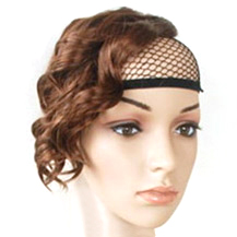 Slightly Curled Wig Bang Flax Yellow 1 Piece