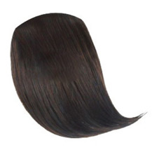 Lovely Double Buckle-style Oblique Bang Black 1 Piece
