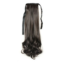 Bundled Fluffy Long Wavy Ponytail Black 1 Piece