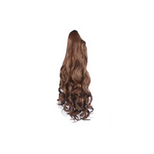 Claw Clip-on Fluffy Long Ponytail Flax Yellow 1 Piece