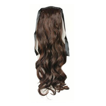 Bundled Long Wavy Ponytail Deep Chectnut Brown 1 Piece