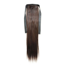 Bundled Long Straight Ponytail Chestnut Brown