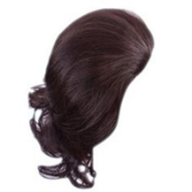 Wavy Hepburn Fluffy Ball Head Bud Head Bun Ponytail Deep Chestnut Brown 1 Piece