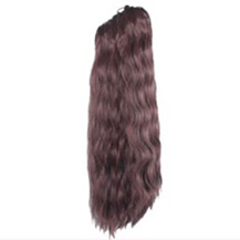 Claw clip Long Corn Curls Ponytail Deep Chestnut Brown 1 Piece