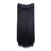 24 inches Dark Brown(#2) One Piece Clip In Synthetic Hair Extensions