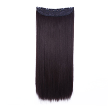 24 inches Medium Brown(#4) One Piece Clip In Synthetic Hair Extensions