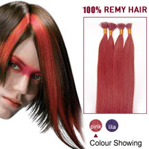 30 inches Pink 50S Stick Tip Human Hair Extensions