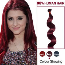 30 inches Bug 100S Wavy Stick Tip Human Hair Extensions