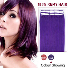 26 inches Lila 20pcs Tape In Human Hair Extensions