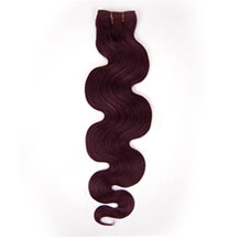 10 inches 99J Body Wave Indian Remy Hair Wefts