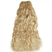 10 inches Ash Blonde (#24) Curly Indian Remy Hair Wefts