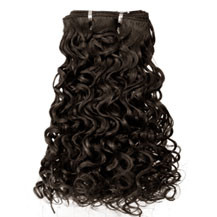 10 inches Medium Brown (#4) Curly Indian Remy Hair Wefts