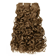 10 inches Ash Brown (#8) Curly Indian Remy Hair Wefts