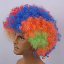 Fashionable Wig For Sports Curly Multiple Color