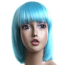 Costume Wig For Party Straight Sky Blue