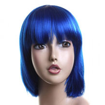 Costume Wig For Party Straight Dark Blue