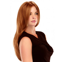 Human Hair Full Lace Wig Straight Light Auburn