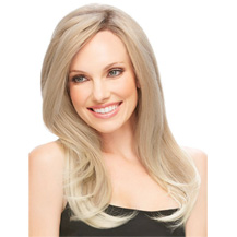 18 inches Human Hair Lace Front Wig Straight Golden Blonde