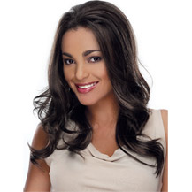 22 inches Human Hair Full Lace Wig Wavy Natural Black